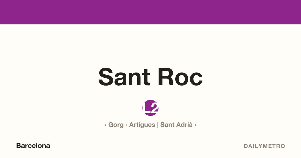Sant Roc station · Lines L2