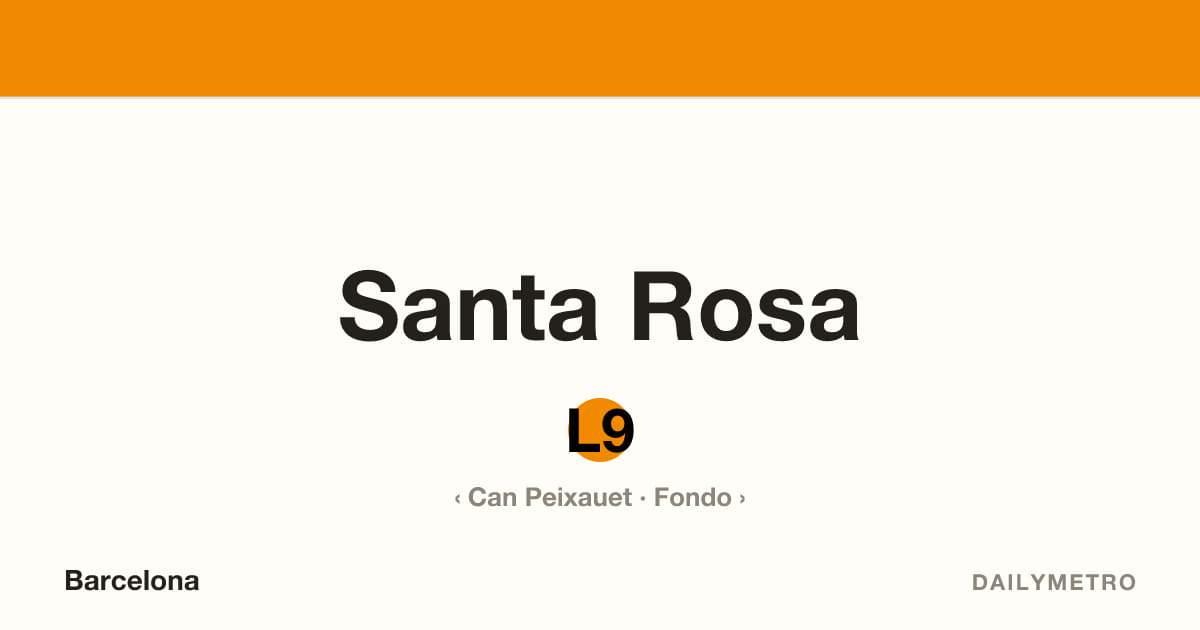 Santa Rosa station · Lines L9