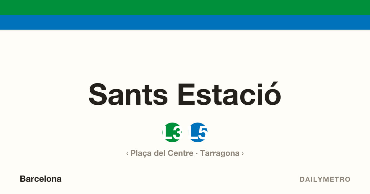 Sants Estació station · Lines L3, L5