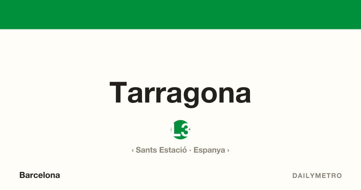 Estació Tarragona · Línies L3