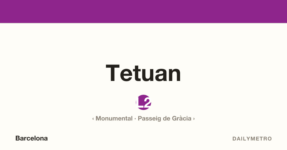 Estació Tetuan · Línies L2
