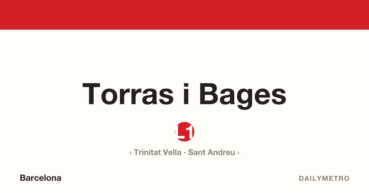 Estació Torras i Bages · Línies L1