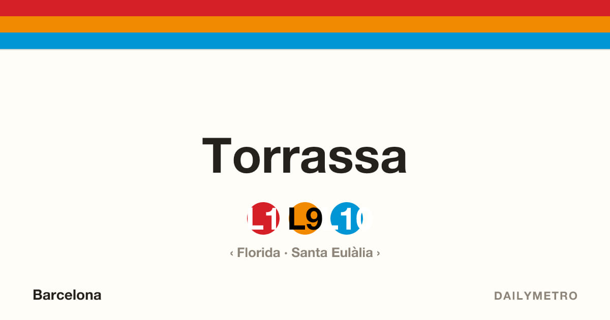 Torrassa station · Lines L1, L9, L10