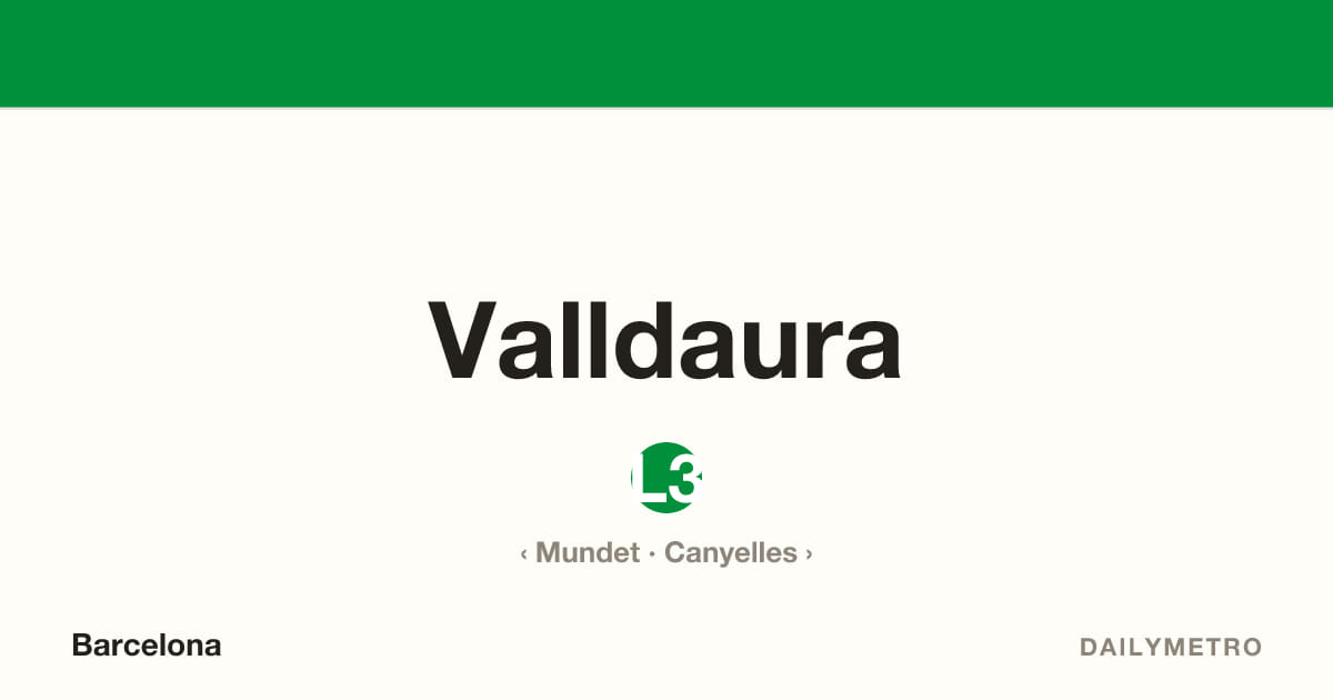 Estació Valldaura · Línies L3
