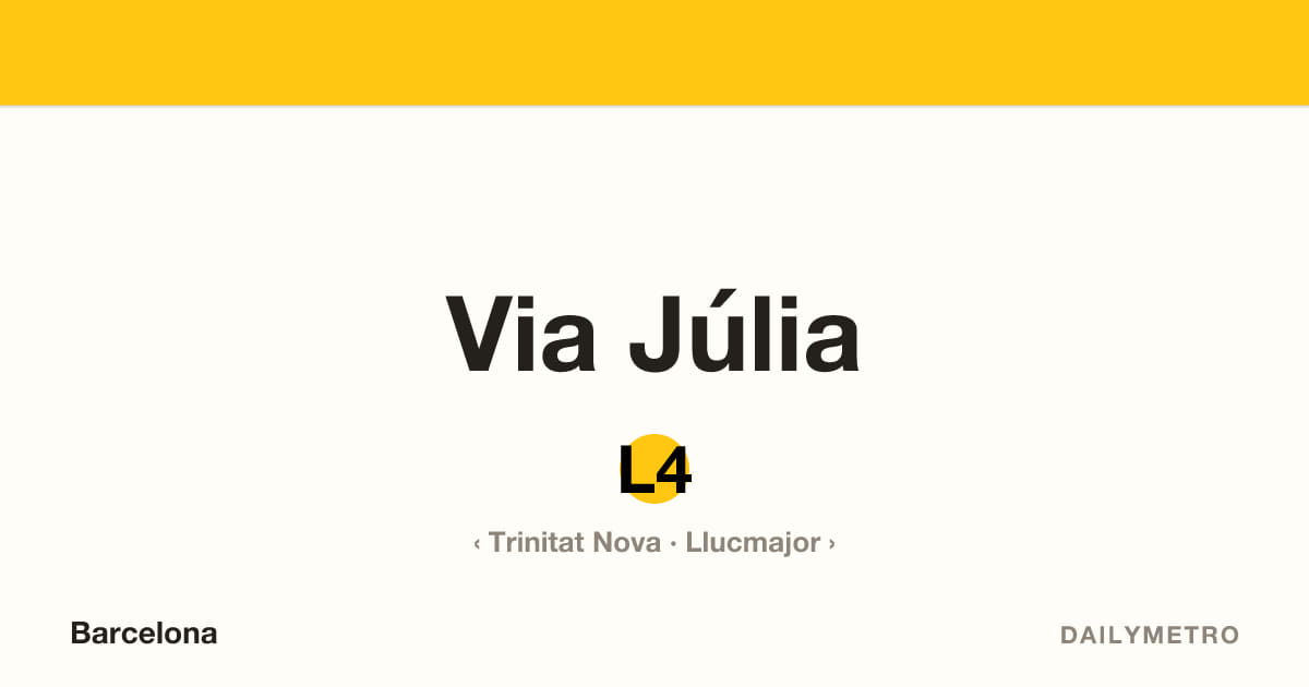 Estació Via Júlia · Línies L4