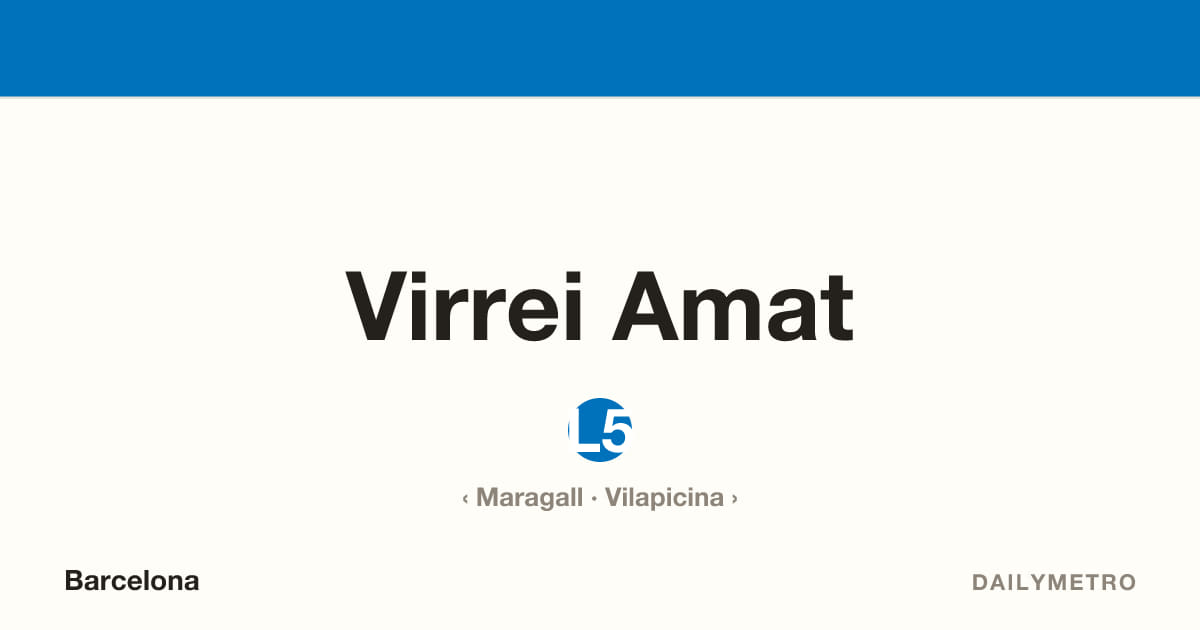 Estació Virrei Amat · Línies L5