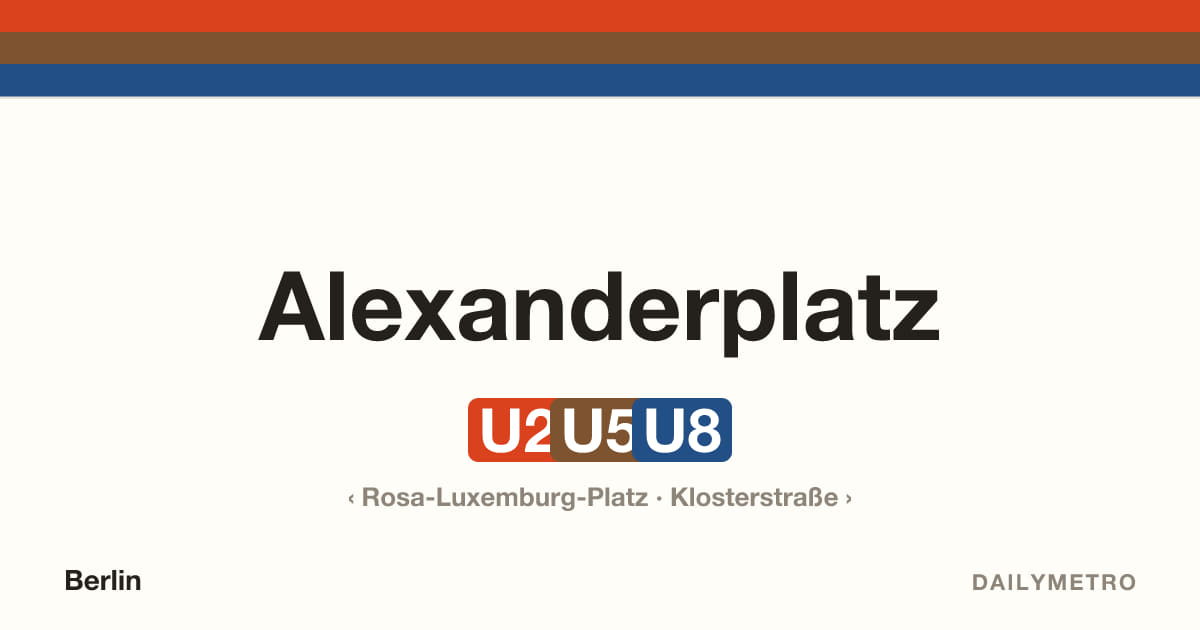Station Alexanderplatz · Linien U2, U5, U8