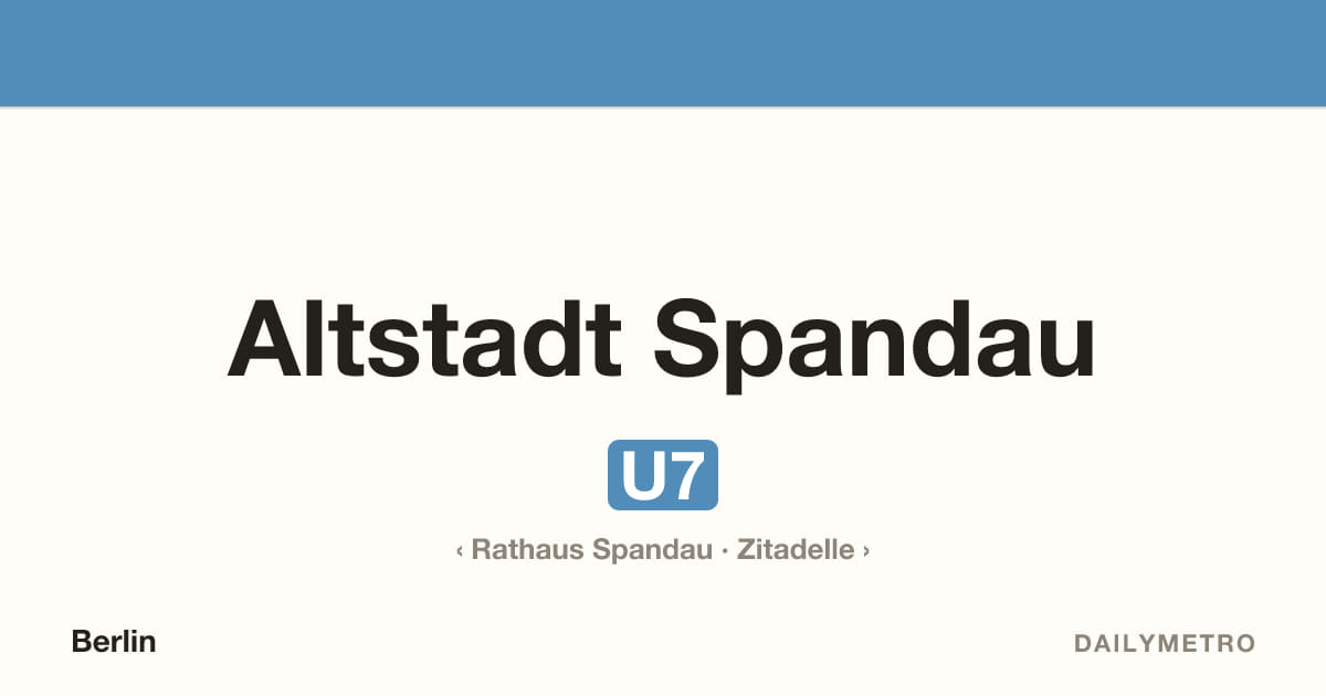 Altstadt Spandau station · Lines U7