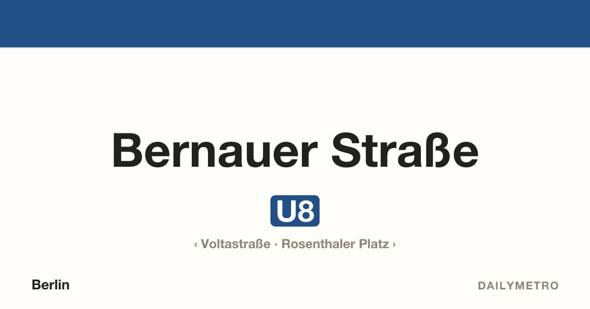 Bernauer Straße station · Lines U8