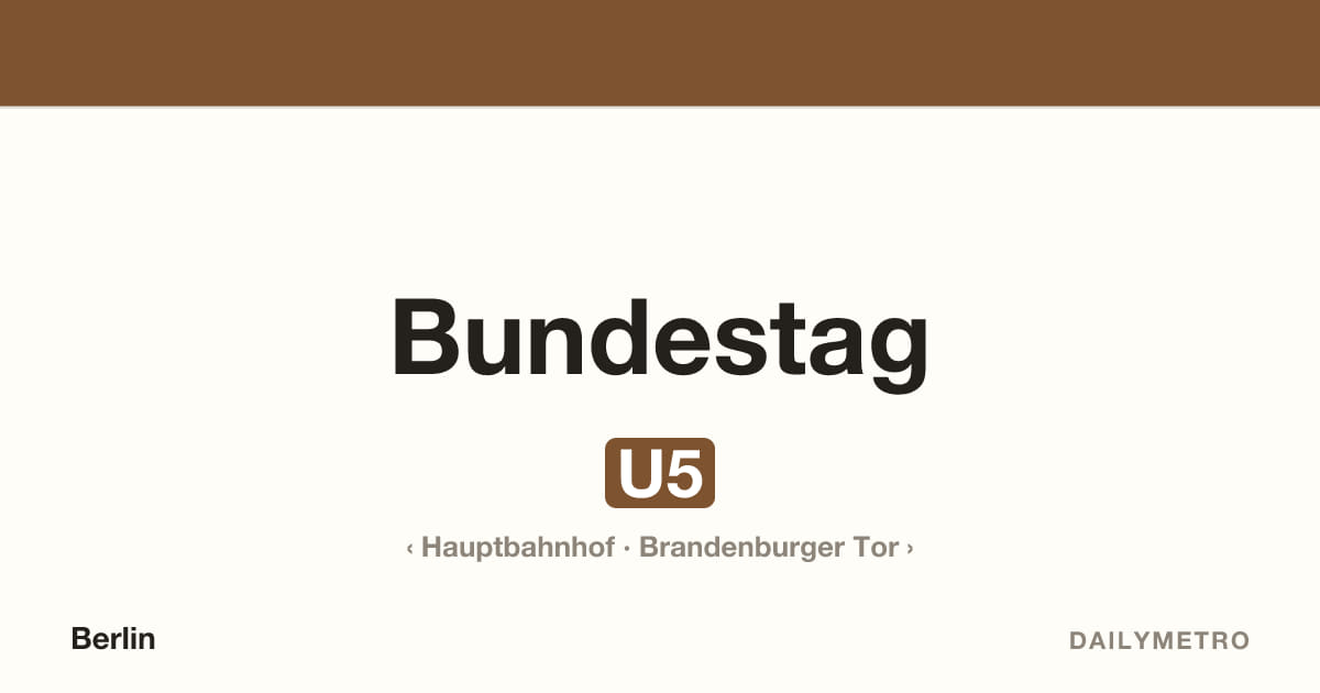 Station Bundestag · Linien U5
