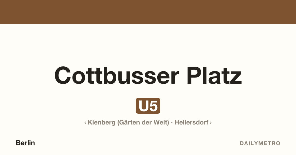 Station Cottbusser Platz · Linien U5