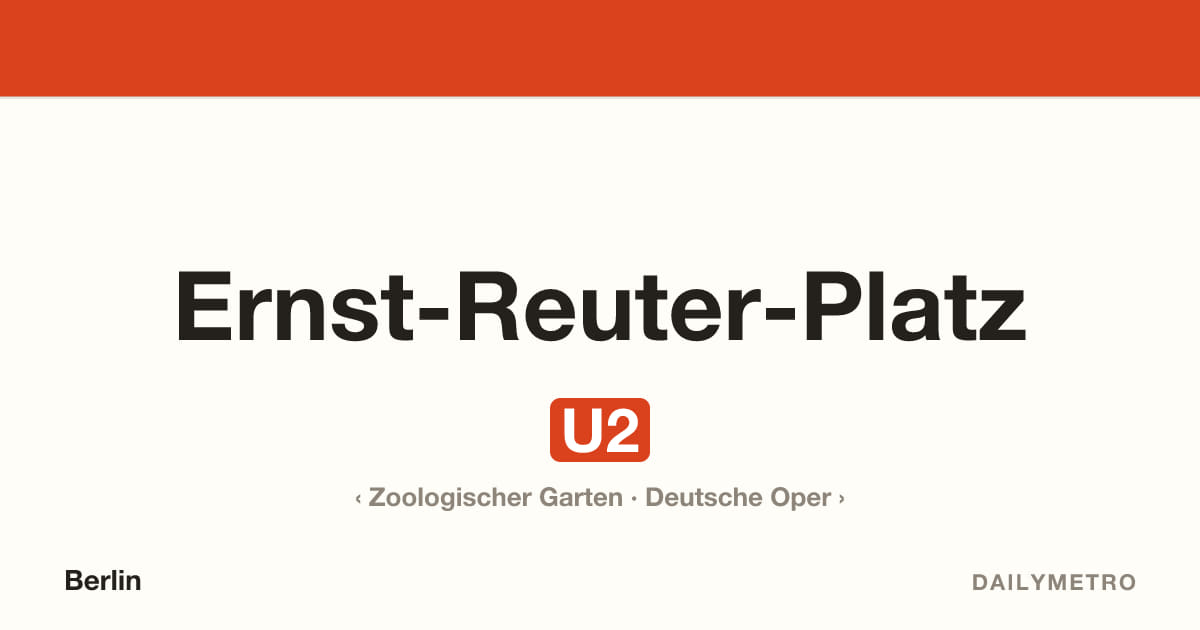 Station Ernst-Reuter-Platz · Linien U2