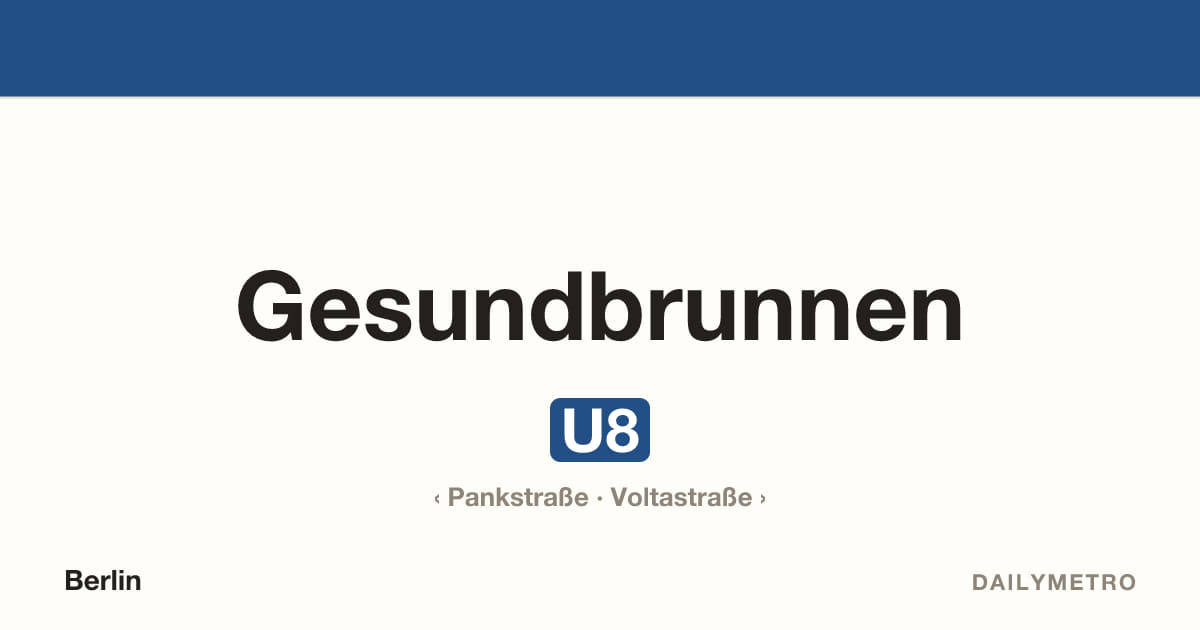 Station Gesundbrunnen · Linien U8