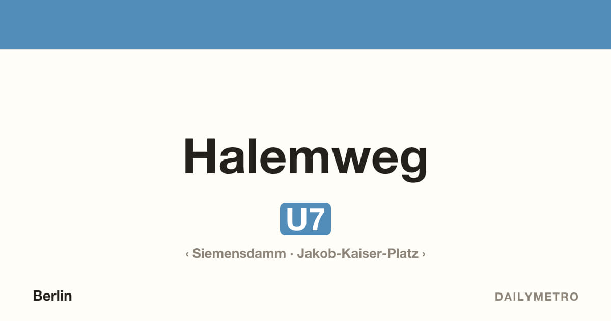 Station Halemweg · Linien U7