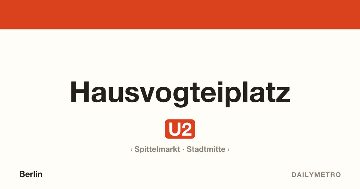 Station Hausvogteiplatz · Linien U2