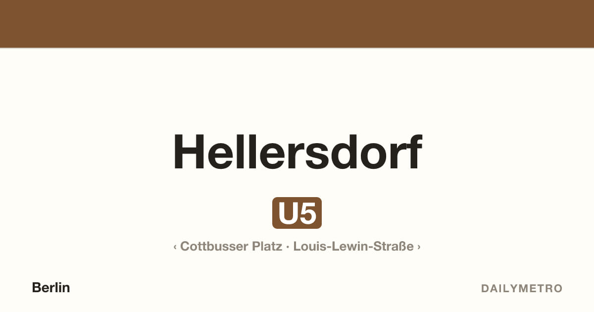 Hellersdorf station · Lines U5