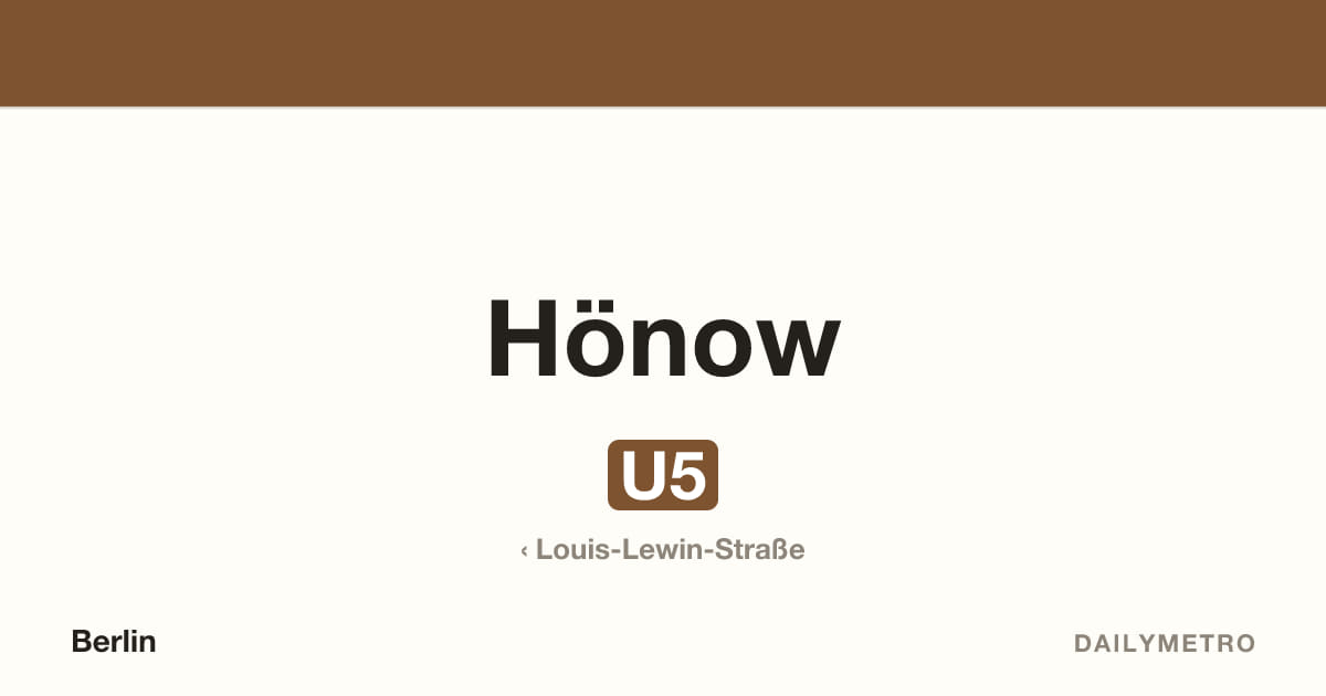 Station Hönow · Linien U5