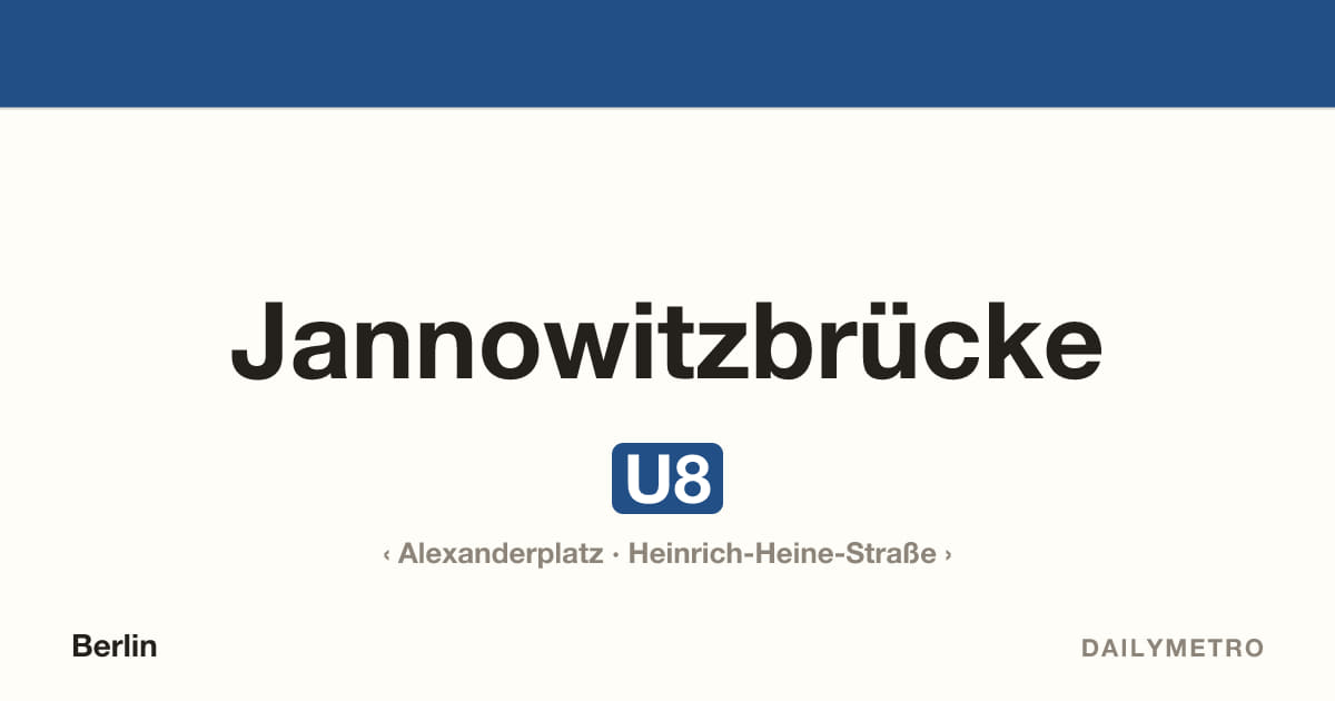 Station Jannowitzbrücke · Linien U8