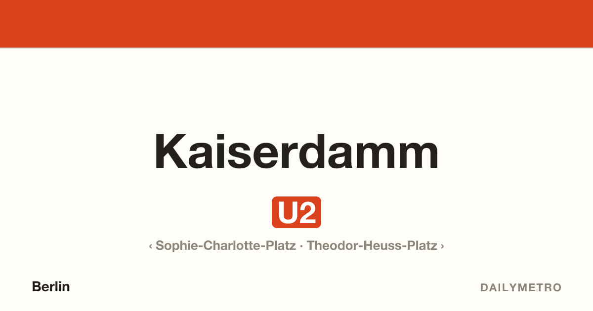 Station Kaiserdamm · Linien U2