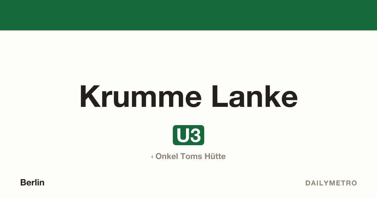 Station Krumme Lanke · Linien U3