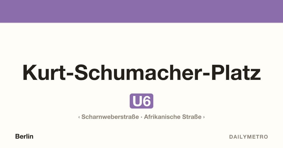 Kurt-Schumacher-Platz station · Lines U6