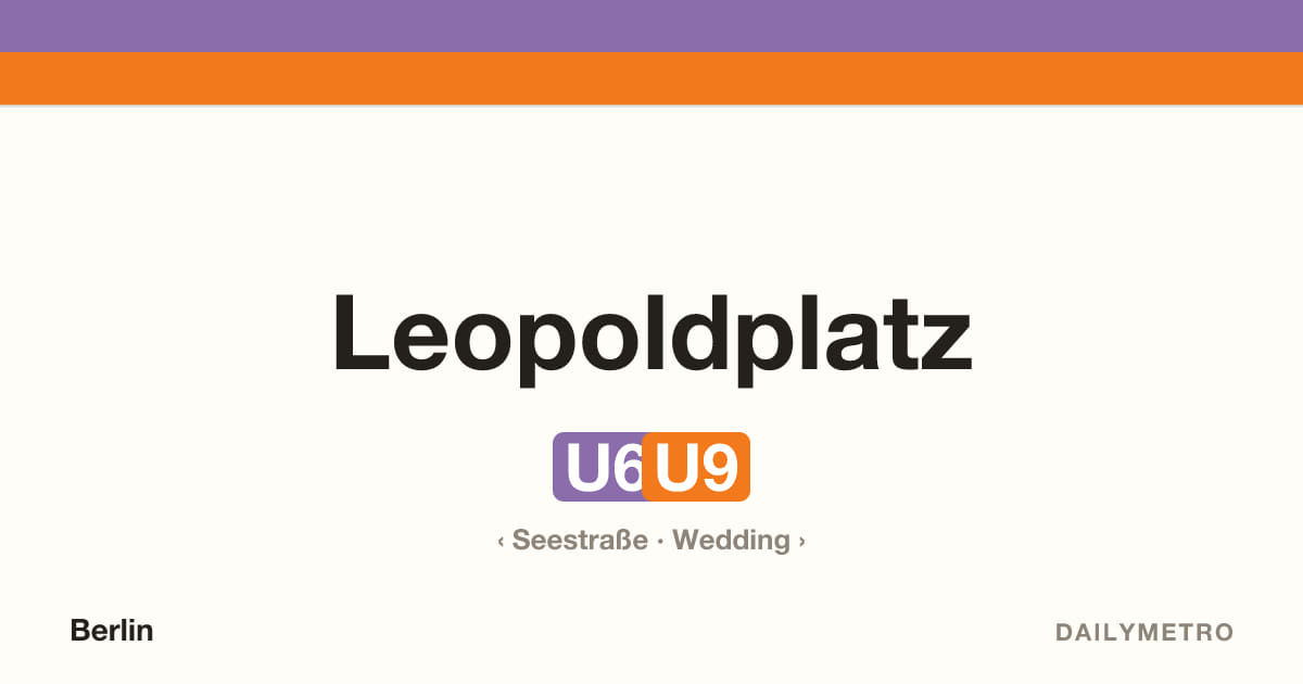 Station Leopoldplatz · Linien U6, U9