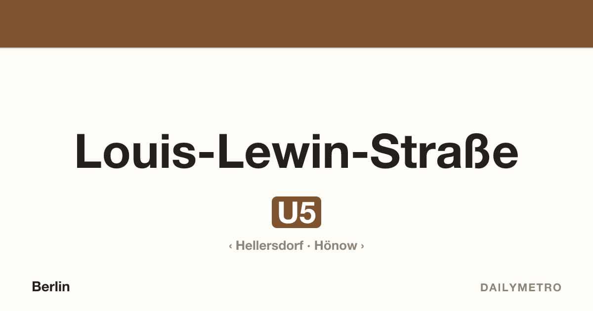 Station Louis-Lewin-Straße · Linien U5