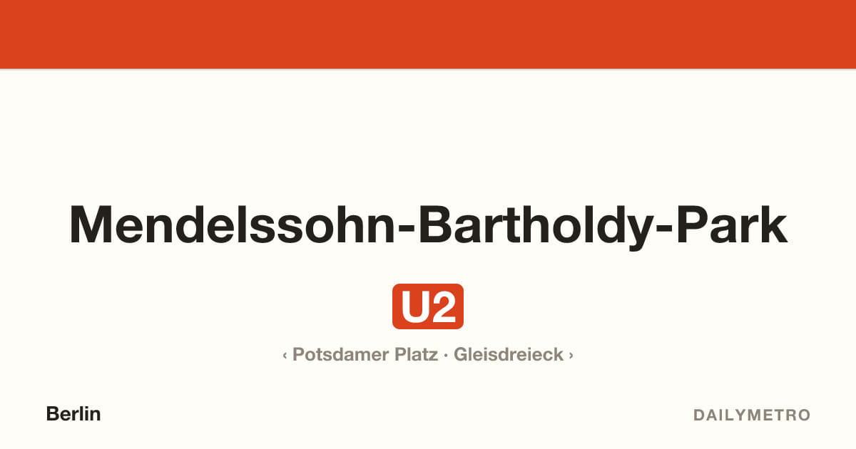 Station Mendelssohn-Bartholdy-Park · Linien U2