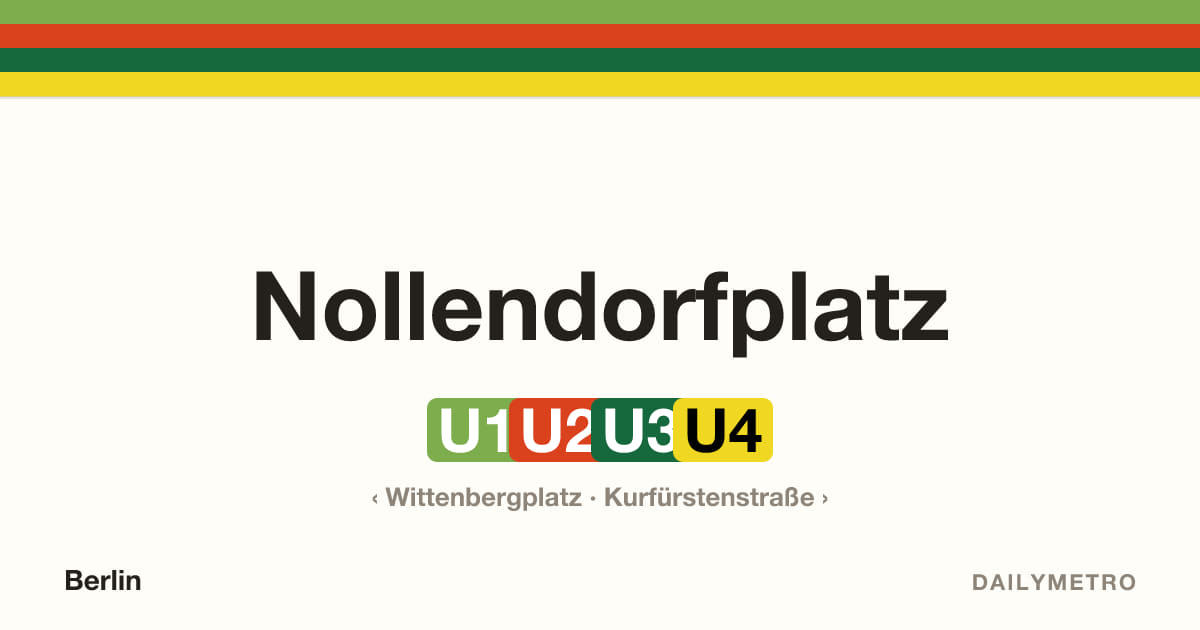 Station Nollendorfplatz · Linien U1, U2, U3, U4
