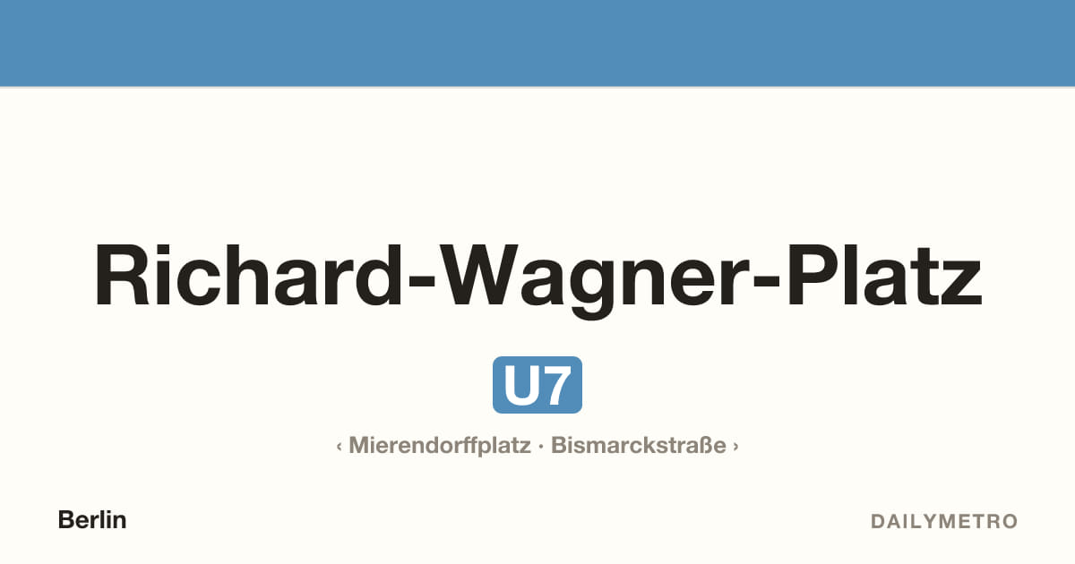 Station Richard-Wagner-Platz · Linien U7