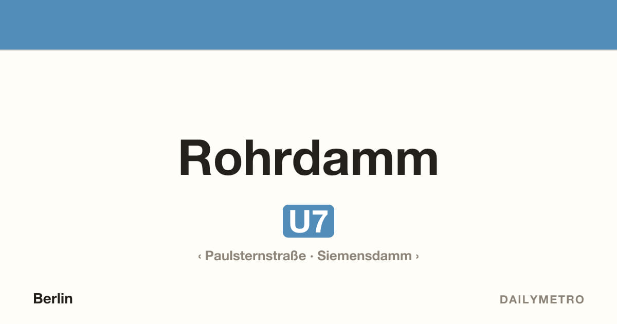 Station Rohrdamm · Linien U7