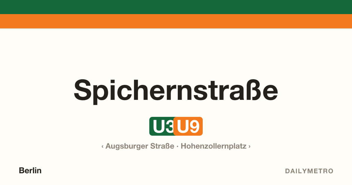 Spichernstraße station · Lines U3, U9