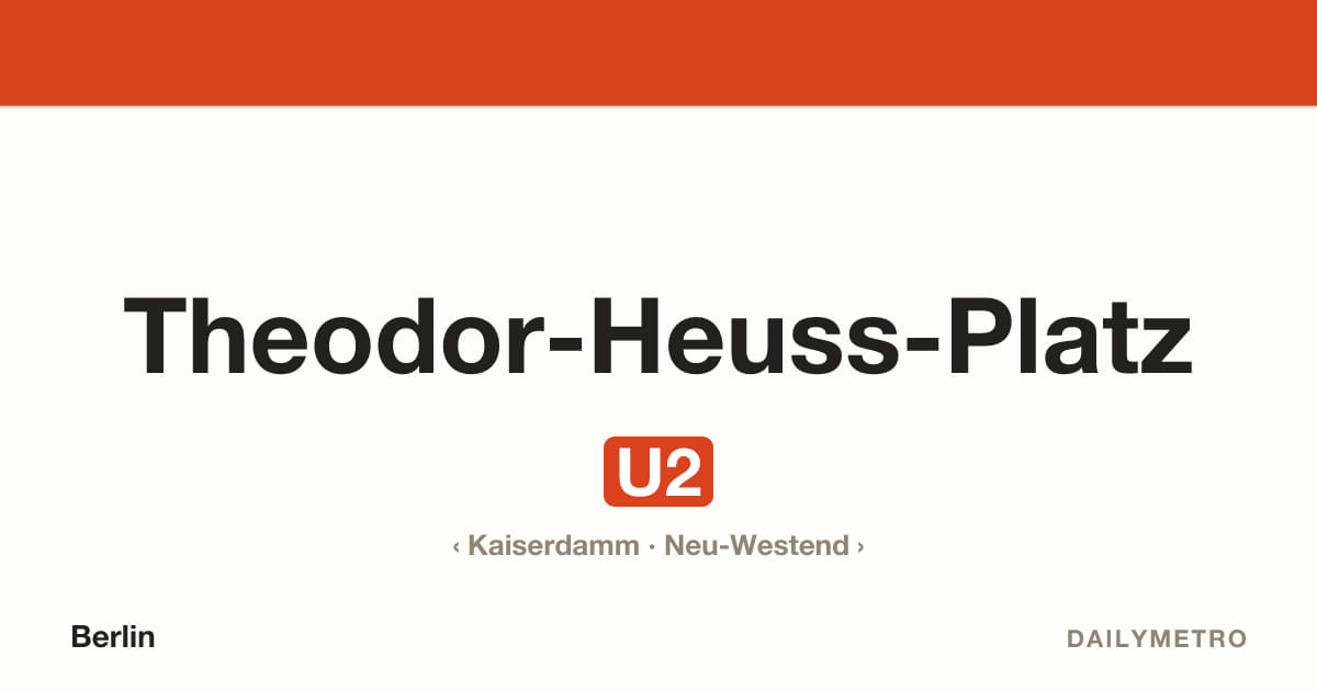 Station Theodor-Heuss-Platz · Linien U2
