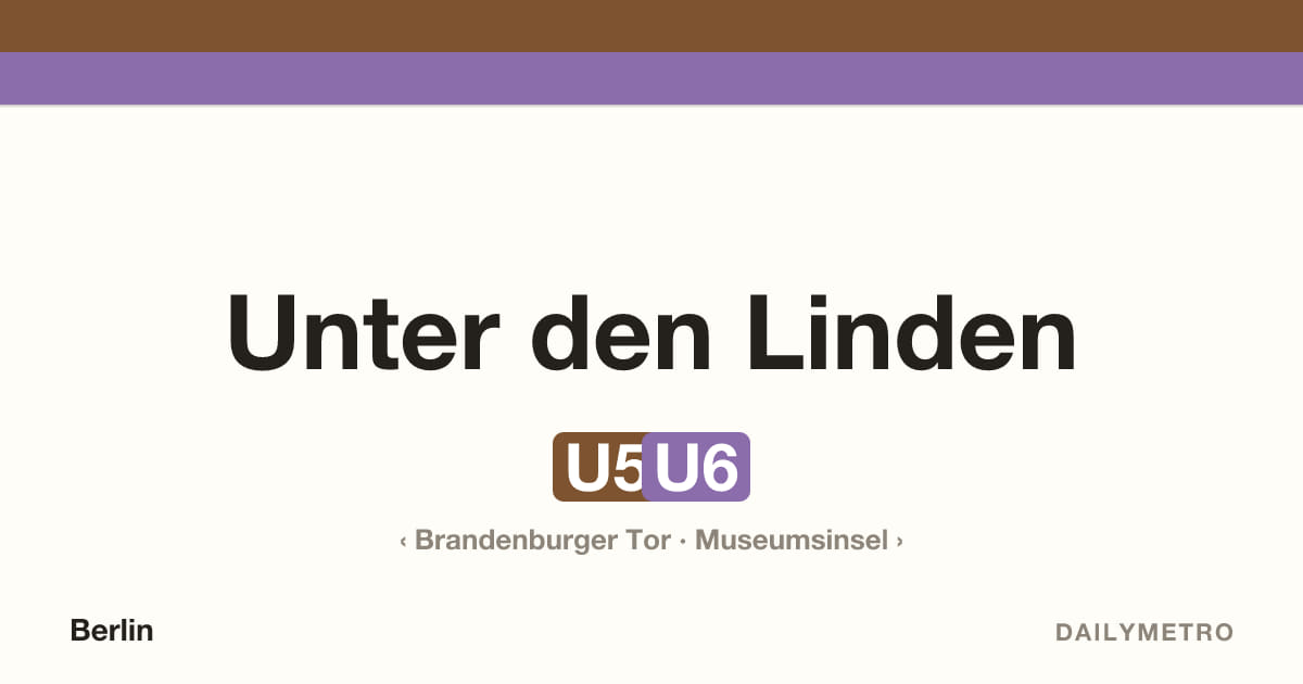 Station Unter den Linden · Linien U5, U6