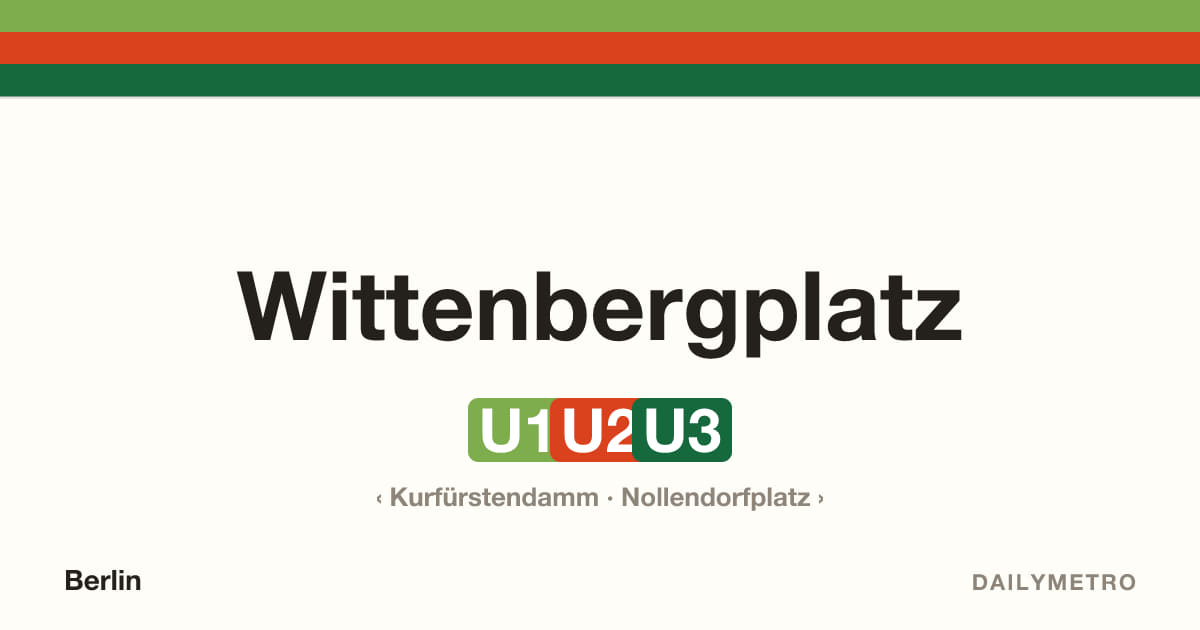 Station Wittenbergplatz · Linien U1, U2, U3