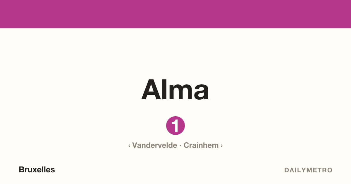 Station Alma · Lignes 1