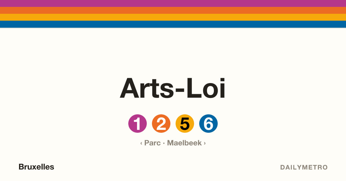 Station Arts-Loi · Lignes 1, 2, 5, 6
