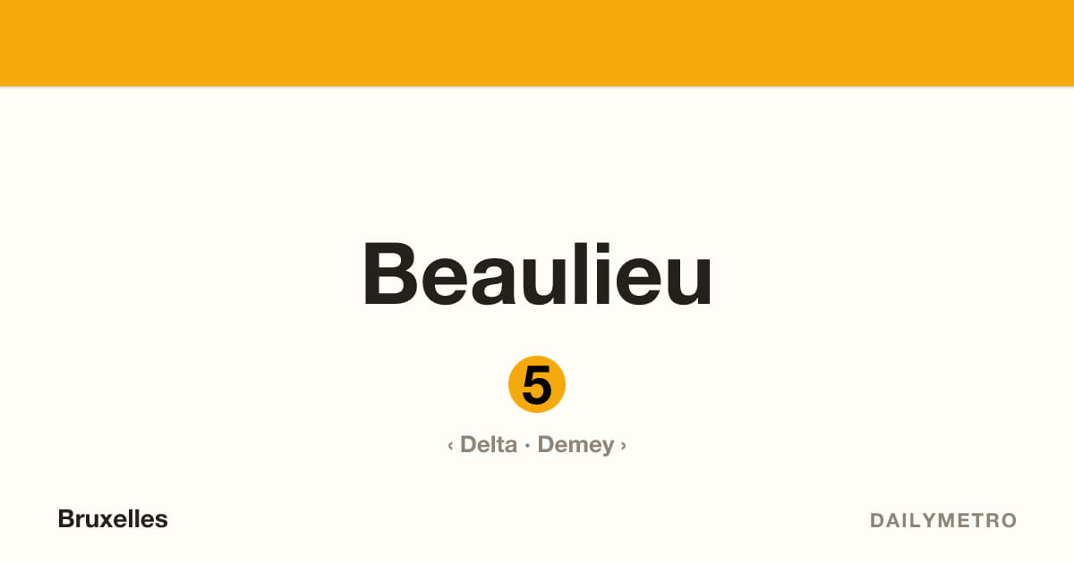 Station Beaulieu · Lignes 5