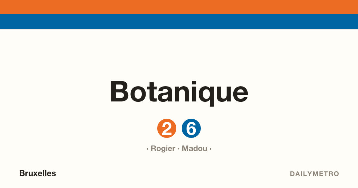 Station Botanique · Lignes 2, 6