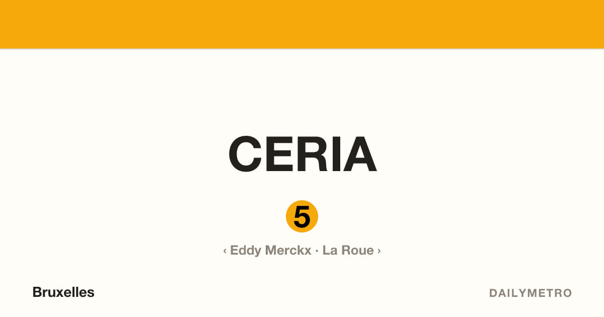 Station CERIA · Lignes 5