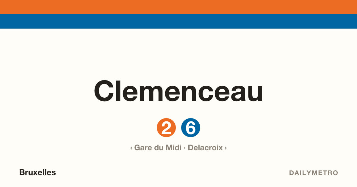 Station Clemenceau · Lignes 2, 6