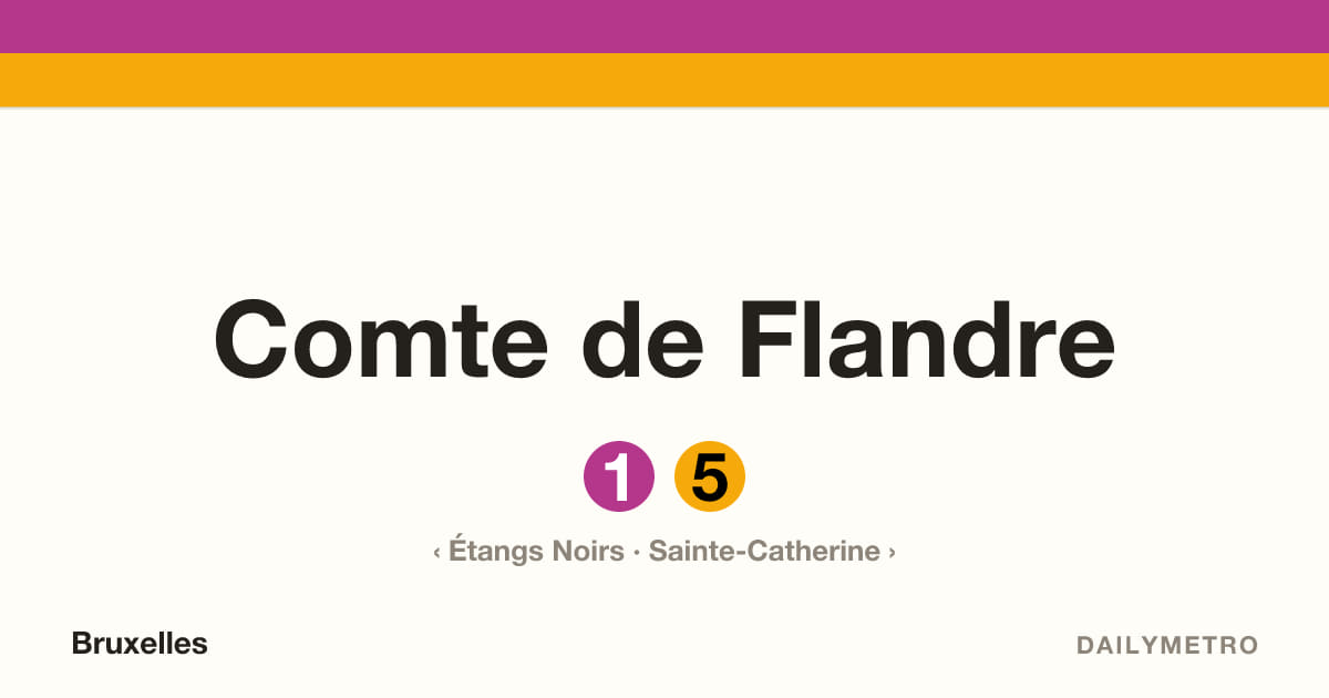 Station Comte de Flandre · Lignes 1, 5