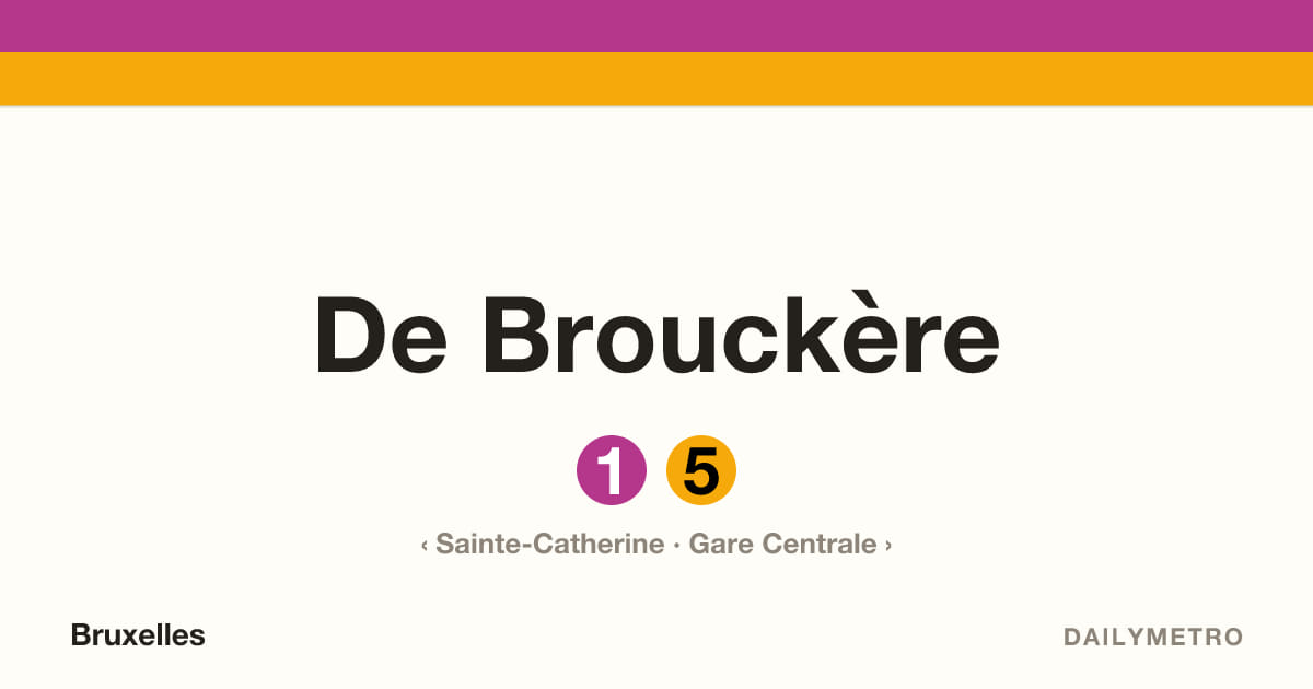 Station De Brouckère · Lignes 1, 5