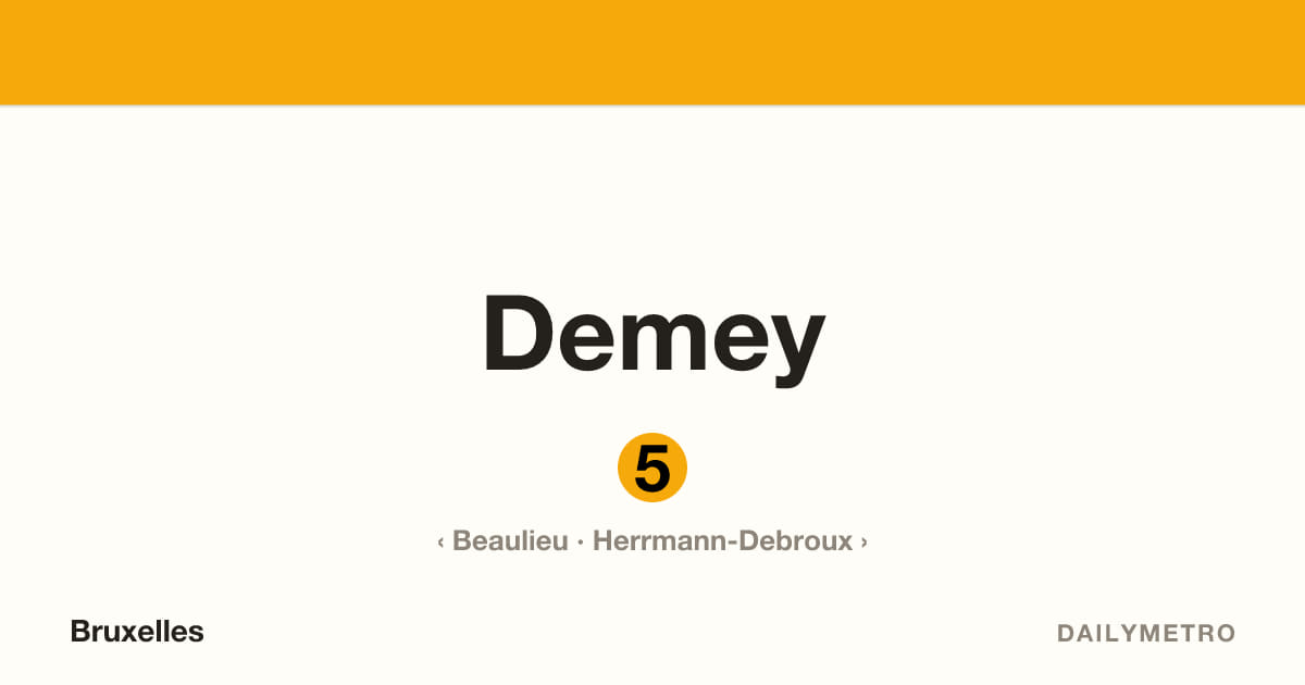 Station Demey · Lignes 5