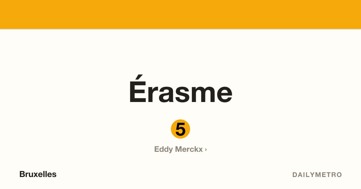 Station Érasme · Lignes 5