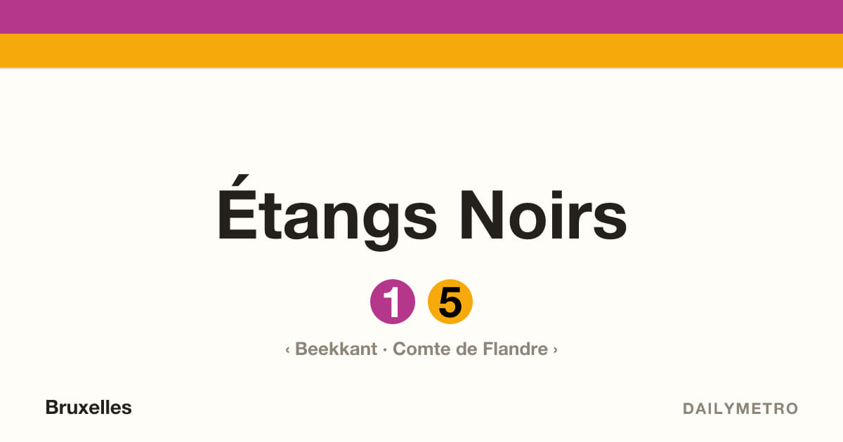 Station Étangs Noirs · Lignes 1, 5