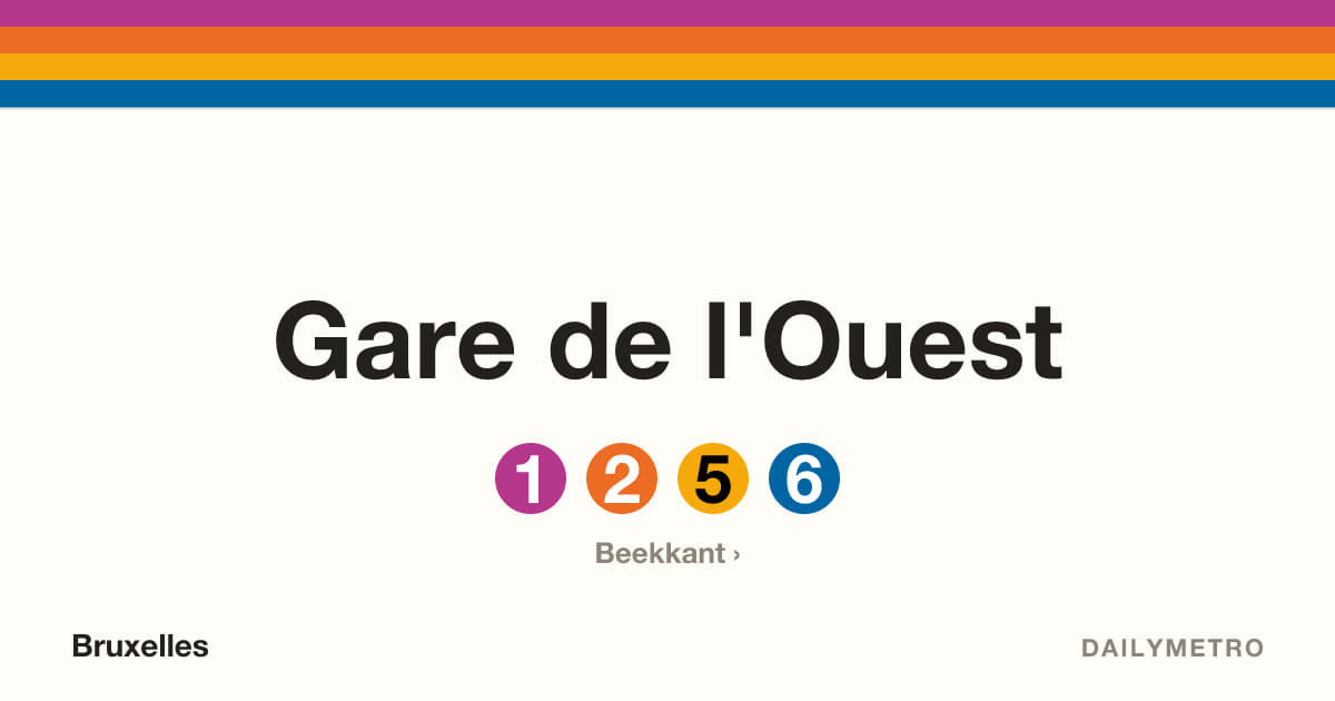 Station Gare de l'Ouest · Lignes 1, 2, 5, 6