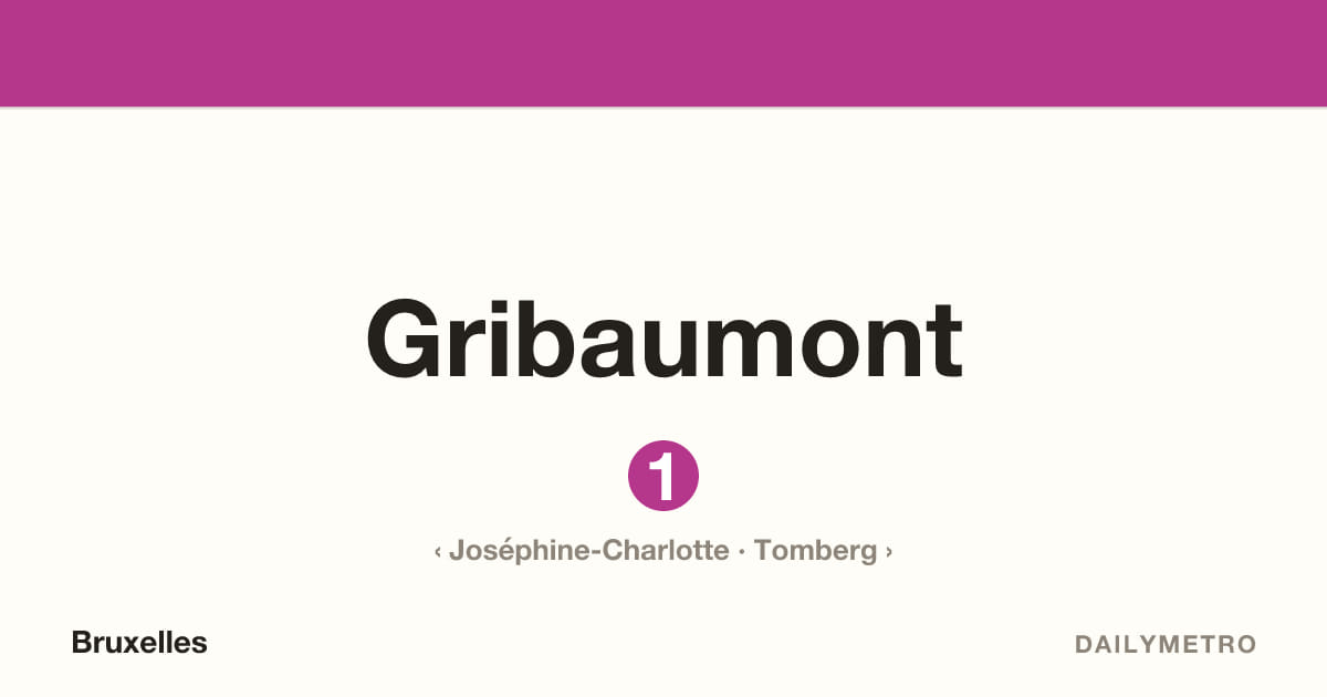 Station Gribaumont · Lignes 1