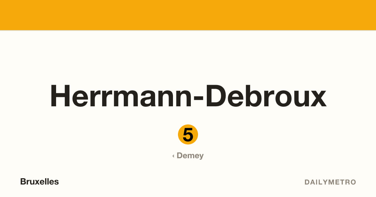 Station Herrmann-Debroux · Lignes 5