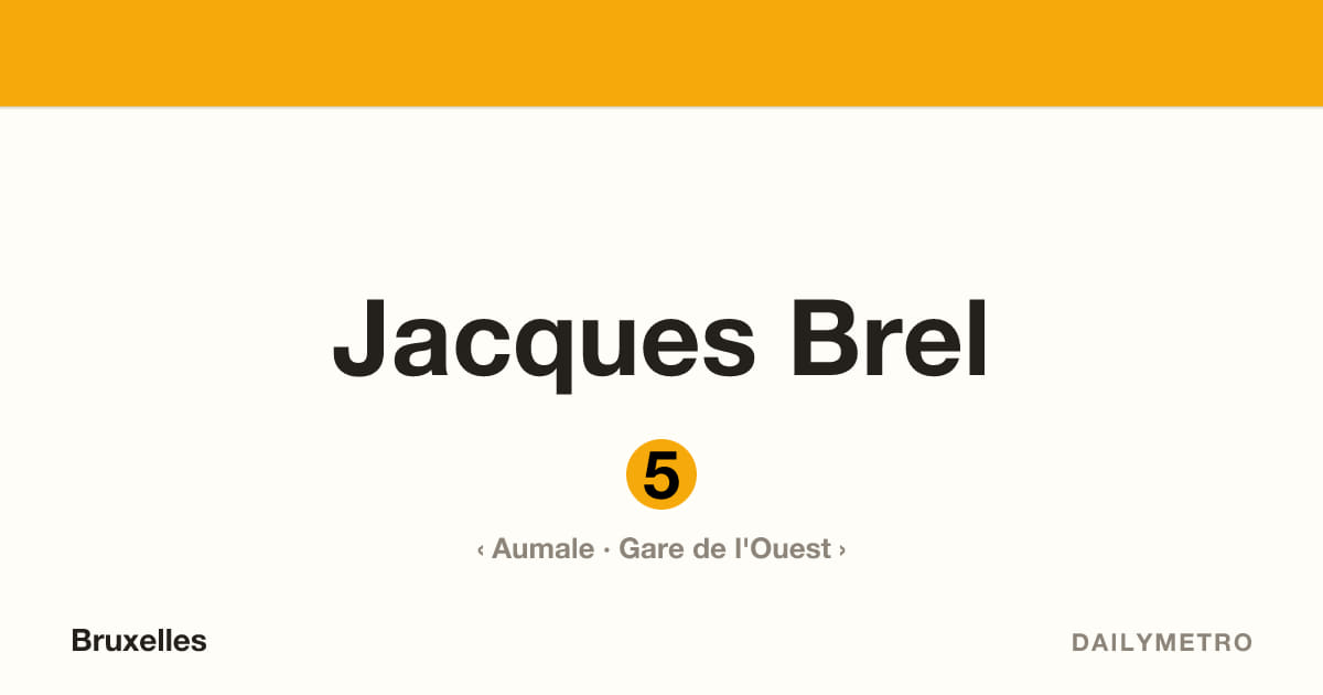 Station Jacques Brel · Lignes 5